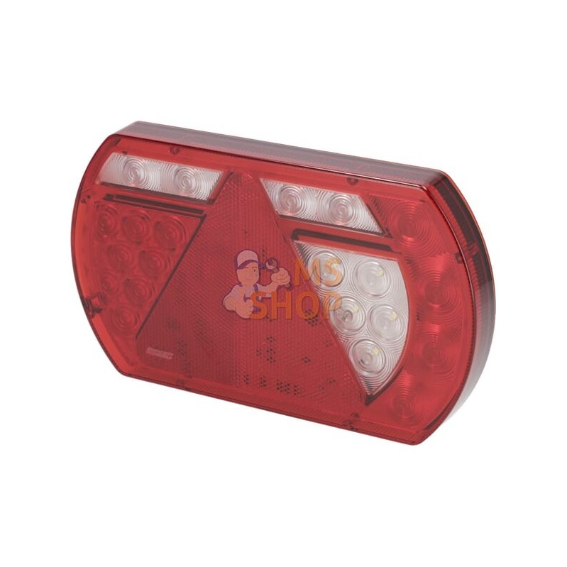 Feu arrière droit multifonction à LED, 12 V, 236x140x24,3 mm, Baïonnette 6 broches, Kramp | KRAMP Feu arrière droit multifonctio