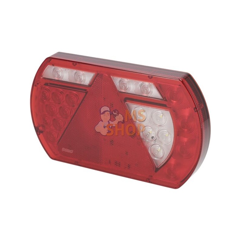 Feu arrière droit multifonction à LED, 12 V, 236x140x24,3 mm, Baïonnette 5 broches, Kramp | KRAMP Feu arrière droit multifonctio