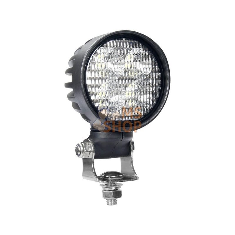  Lampe de travail LED, 40W, 4000lm, ronde, blanche, 10/30 V, 84x126x71.8mm, prise AMP, faisceau spot, 4 LED, 360 degrés, Kramp |