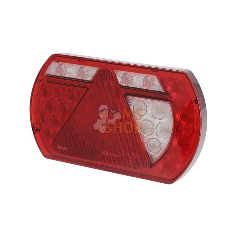 Feu arrière droit multifonction à LED, SMART, 12 V, 236x140x24,3 mm, Baïonnette 5 broches, Kramp | KRAMP Feu arrière droit multi