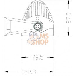 Barre lumineuse de travail LED, 180W, 16200lm, rectangulaire, 12/24V, blanc, 805x57mm, manchon d'extrémité de câble, Combo, 60 L