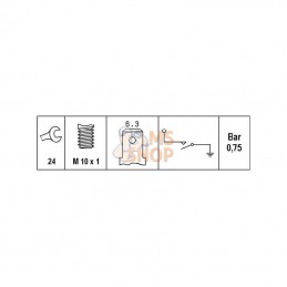 6ZL003259481; HELLA; Commutateur, pression d'huile; pièce detachée