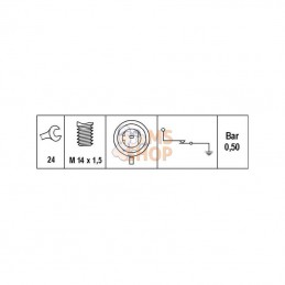 6ZL003259491; HELLA; Commutateur, pression d'huile; pièce detachée