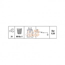 6ZL003259391; HELLA; Commutateur, pression d'huile; pièce detachée