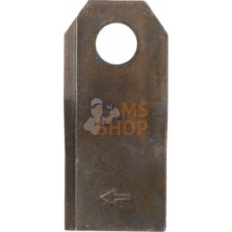 Couteau de faucheuse côté droit 107 x 47 x 4 mm alésage | KVERNELAND Couteau de faucheuse côté droit 107 x 47 x 4 mm alésage | K
