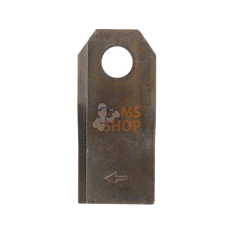 Couteau de faucheuse côté droit 107 x 47 x 4 mm alésage | KVERNELAND Couteau de faucheuse côté droit 107 x 47 x 4 mm alésage | K