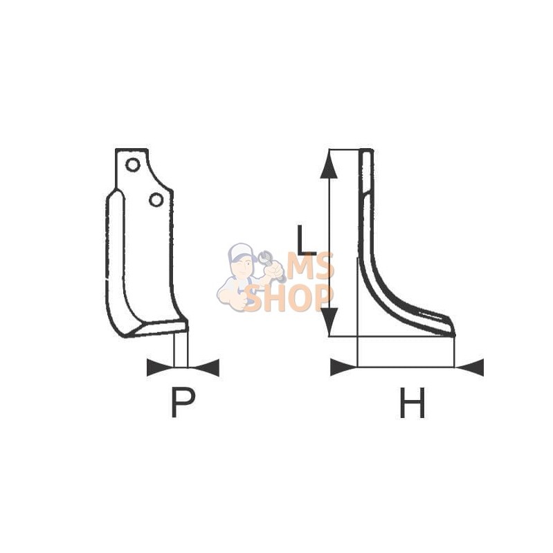 Lame de fraise gauche | MASCHIO Lame de fraise gauche | MASCHIOPR#482165