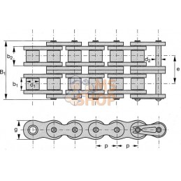 Chaîne à rouleaux double 20B2 | LINK BELT Chaîne à rouleaux double 20B2 | LINK BELTPR#916941