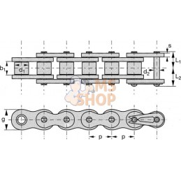 Chaîne à rouleaux ASA80 | LINK BELT Chaîne à rouleaux ASA80 | LINK BELTPR#916892