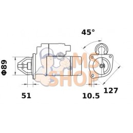 Démarreur 24V 4,0kW 9 dents CW, Mahle | MAHLE Démarreur 24V 4,0kW 9 dents CW, Mahle | MAHLEPR#861589