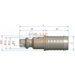 Raccord rapide à sertir 6mm male | LÜDECKE Raccord rapide à sertir 6mm male | LÜDECKEPR#780303