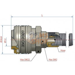 Raccord rapide ressort protection 6x8mm | LÜDECKE Raccord rapide ressort protection 6x8mm | LÜDECKEPR#780349