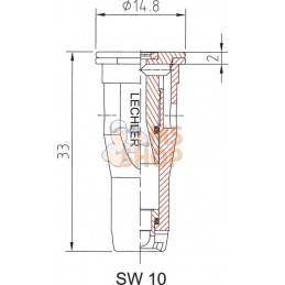 Buse à injection d'air ID3 120° 5 brun céramique Lechler | LECHLER Buse à injection d'air ID3 120° 5 brun céramique Lechler | LE