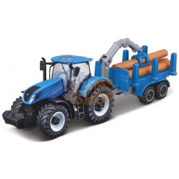 New Holland T7.315 avec remorque à bois | MAISTO New Holland T7.315 avec remorque à bois | MAISTOPR#1076702