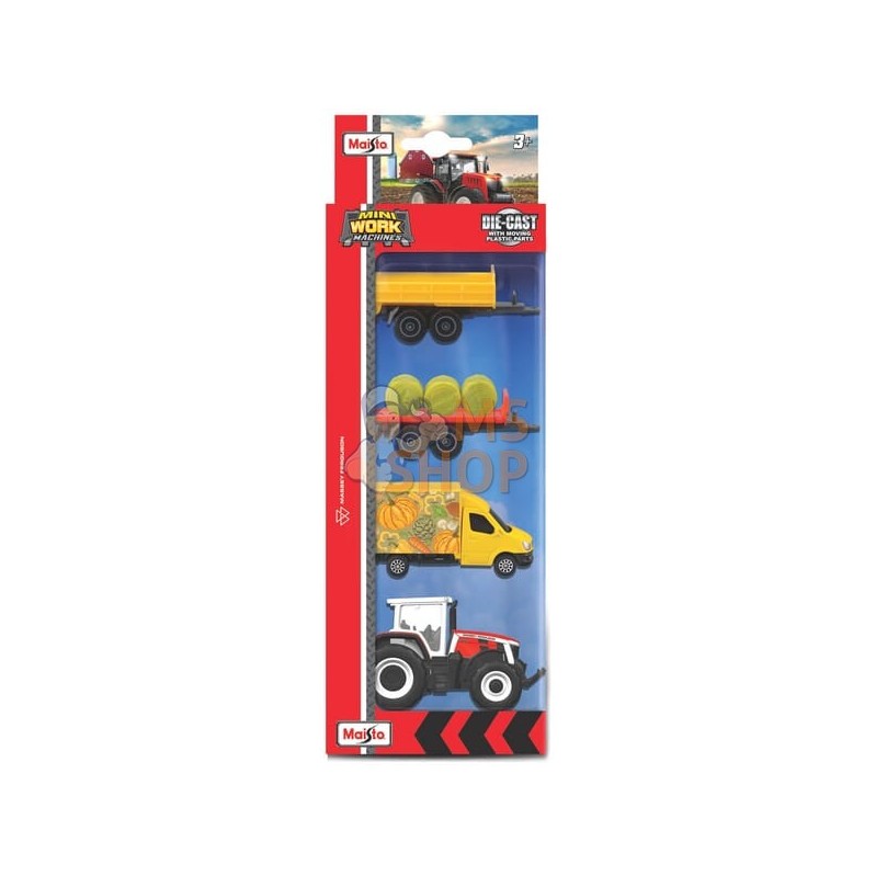 Massey Ferguson 4 pack mini machines de travail ferme | MAISTO Massey Ferguson 4 pack mini machines de travail ferme | MAISTOPR#