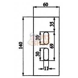 Grattoir 60x140mm p/Lely | NON ORIGINAL Grattoir 60x140mm p/Lely | NON ORIGINALPR#907700