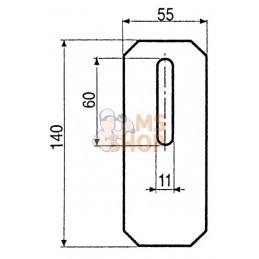 Grattoir 55x140mm p/Amazone | NON ORIGINAL Grattoir 55x140mm p/Amazone | NON ORIGINALPR#907731