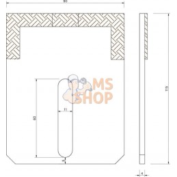 Grattoir carb. 90mm p/Amazone | NON ORIGINAL Grattoir carb. 90mm p/Amazone | NON ORIGINALPR#782053