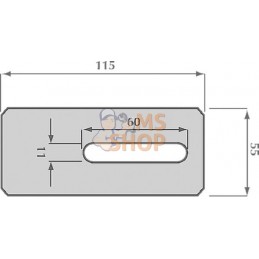 Grattoir 55x120mm p/Amazone | NON ORIGINAL Grattoir 55x120mm p/Amazone | NON ORIGINALPR#907679