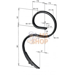 Dent à ressort 32x12x548mm avec pointe | NON ORIGINAL Dent à ressort 32x12x548mm avec pointe | NON ORIGINALPR#898917