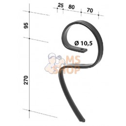 Dent à ressort 25x8x365mm sans pointe | NON ORIGINAL Dent à ressort 25x8x365mm sans pointe | NON ORIGINALPR#898856