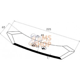 Soc 60x8x230 entraxe 45 mm | NON ORIGINAL Soc 60x8x230 entraxe 45 mm | NON ORIGINALPR#902605