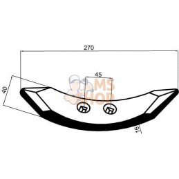 Soc 40x16x270 entraxe 45 mm | NON ORIGINAL Soc 40x16x270 entraxe 45 mm | NON ORIGINALPR#902356