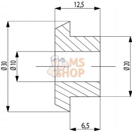 "Bague int 10.2 ext 20 et 30 ép 6.5+6 pour Axial Flow /IH" | NON ORIGINAL "Bague int 10.2 ext 20 et 30 ép 6.5+6 pour Axial Flow 