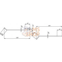 Dent de herse longue Ø7 gauche utilisable pour Amazone | NON ORIGINAL Dent de herse longue Ø7 gauche utilisable pour Amazone | N