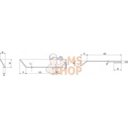 Dent de herse Ø7 gauche utilisable pour Amazone | NON ORIGINAL Dent de herse Ø7 gauche utilisable pour Amazone | NON ORIGINALPR#