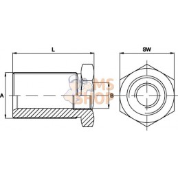  Raccord union GAZ Mâle1/2" Femelle1" | NON ORIGINAL  Raccord union GAZ Mâle1/2" Femelle1" | NON ORIGINALPR#911568