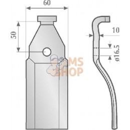 Lame vrillee 60x10 | NON ORIGINAL Lame vrillee 60x10 | NON ORIGINALPR#911393