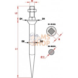 Dents herse rd. M10 10 mm | NON ORIGINAL Dents herse rd. M10 10 mm | NON ORIGINALPR#898996