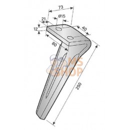 Dent de herse rotative p/Forigo | NON ORIGINAL Dent de herse rotative p/Forigo | NON ORIGINALPR#782214