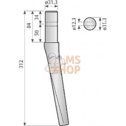 Dent de herse rotative p/Féraboli | NON ORIGINAL Dent de herse rotative p/Féraboli | NON ORIGINALPR#782212