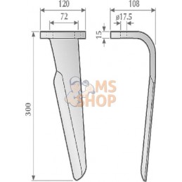 Dent de herse rotative D.p/Celli | NON ORIGINAL Dent de herse rotative D.p/Celli | NON ORIGINALPR#782206