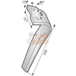 Dent herse D 310x15 p/Alpego | NON ORIGINAL Dent herse D 310x15 p/Alpego | NON ORIGINALPR#782195