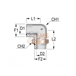 Coude 90° ORFS13/16-SAE9/16 | NON ORIGINAL Coude 90° ORFS13/16-SAE9/16 | NON ORIGINALPR#911640