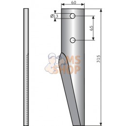 Dent de herse rotative gauche | NON ORIGINAL Dent de herse rotative gauche | NON ORIGINALPR#782290