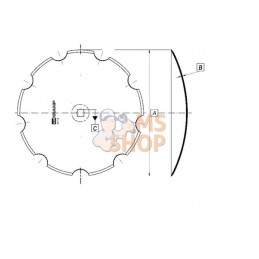 Disque herse crénelé 610x7/41 | NON ORIGINAL Disque herse crénelé 610x7/41 | NON ORIGINALPR#899040