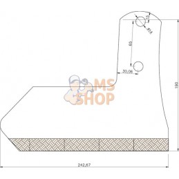 Aileron carbure G. adapt. sur Kuhn | NON ORIGINAL Aileron carbure G. adapt. sur Kuhn | NON ORIGINALPR#782175