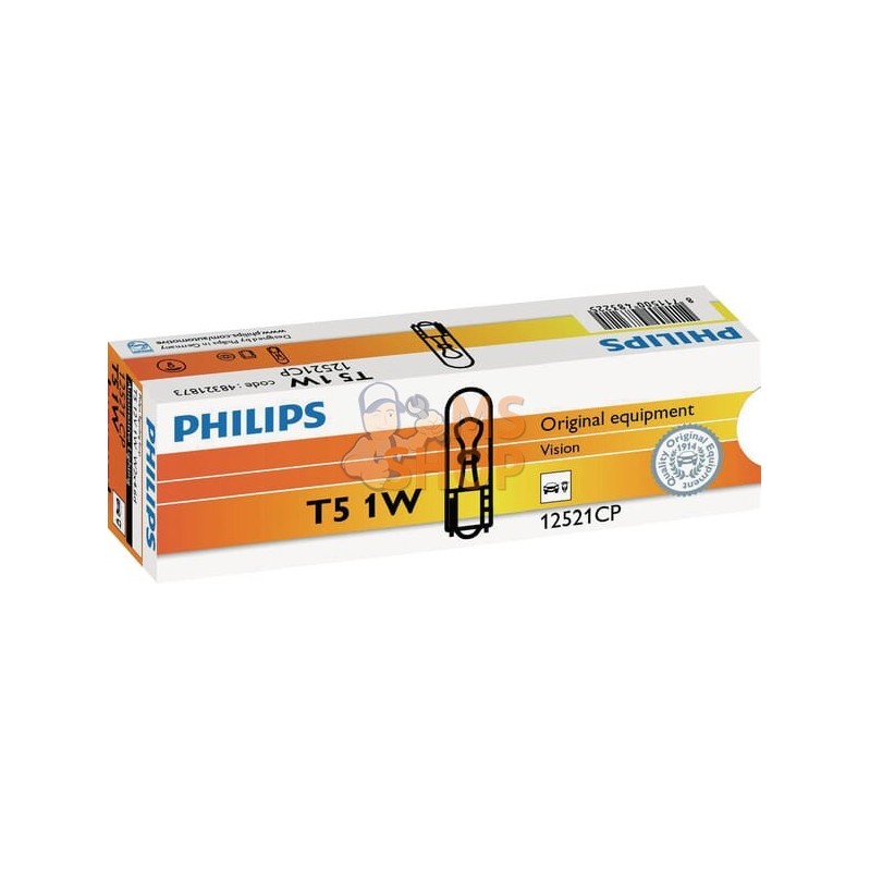 Ampoule 12V 1W WBT5 W2x4.6d | PHILIPS Ampoule 12V 1W WBT5 W2x4.6d | PHILIPSPR#785140