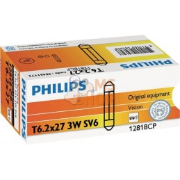 Ampoule T6,2x27 - 12V-3W - SV6 | PHILIPS Ampoule T6,2x27 - 12V-3W - SV6 | PHILIPSPR#785164