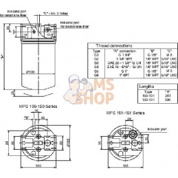 Tête de filtre MPS100/150-S-G1(1 1/4" BSP) | MP FILTRI Tête de filtre MPS100/150-S-G1(1 1/4" BSP) | MP FILTRIPR#860590