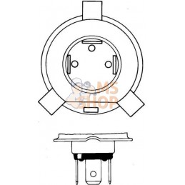 Ampoule 24V 75/70 W H4 P43t | OSRAM Ampoule 24V 75/70 W H4 P43t | OSRAMPR#1110327