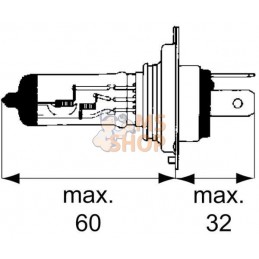 Ampoule 24V 75/70 W H4 P43t | OSRAM Ampoule 24V 75/70 W H4 P43t | OSRAMPR#1110327