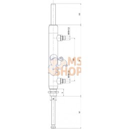 Vérin hydraulique 8" double effet avec tige traversante | MZ Vérin hydraulique 8" double effet avec tige traversante | MZPR#9003