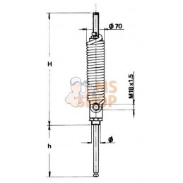 Vérin hydraulique 5" avec ressort Type 3 | MZ Vérin hydraulique 5" avec ressort Type 3 | MZPR#900301