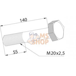 Boulon M20x140 10.9 | UNBRANDED Boulon M20x140 10.9 | UNBRANDEDPR#874915