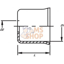 Jupe pour tuyau de carburant Ø14x20mm DN9,3 acier / galvanisé | UNBRANDED Jupe pour tuyau de carburant Ø14x20mm DN9,3 acier / ga